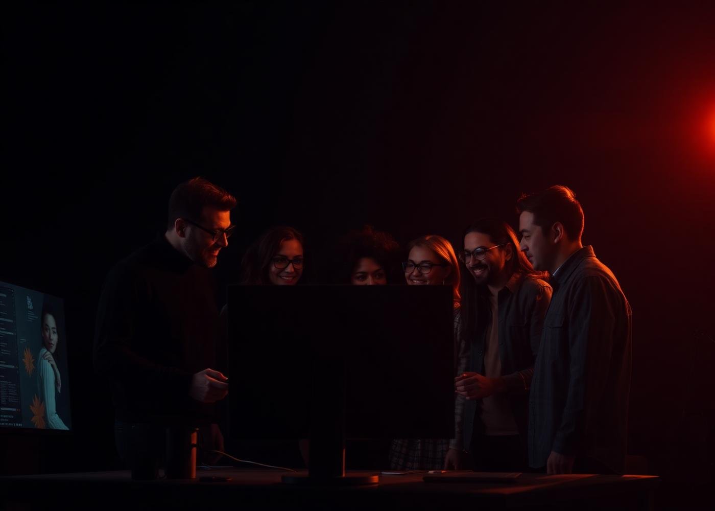 ROAR team collaborating in the studio